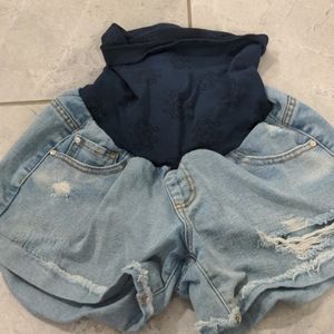 Jessica simpson maternity denim shorts